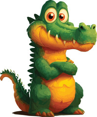 Obraz premium Crocodile Cartoon Character mascot Adobe Illustrator Artwork