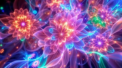 Obraz premium Abstract Floral Fractals - Creative Design Elements