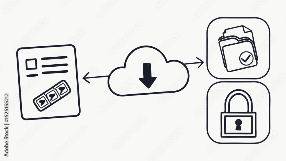 Poster secure cloud storage data backup, transfer, and encryption