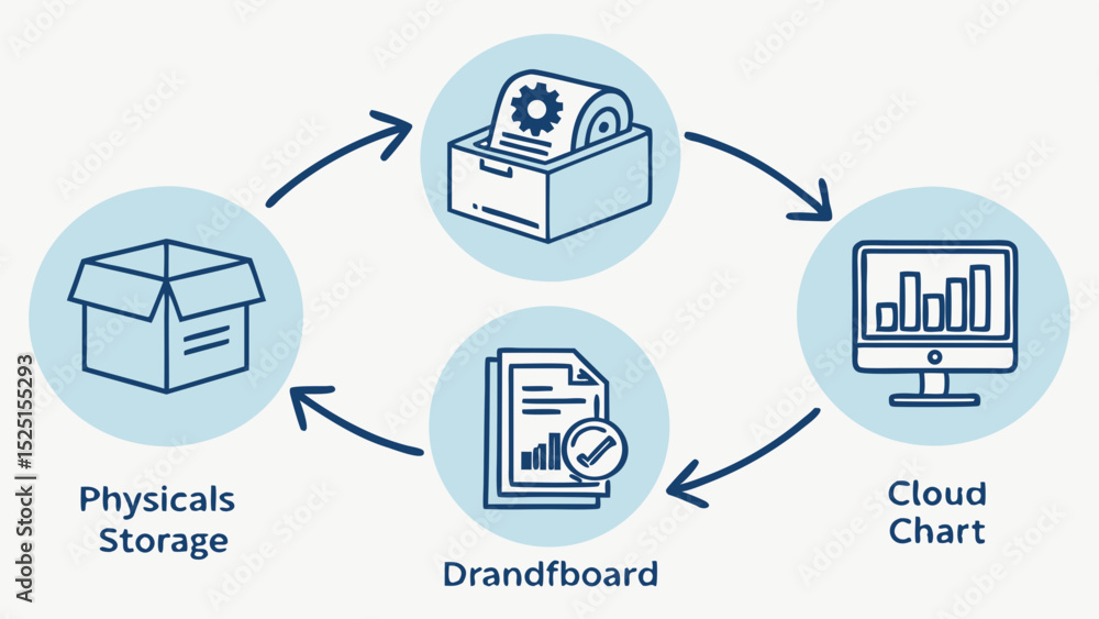 Aufkleber efficient document management system physical, digital, and cloud storage workflow