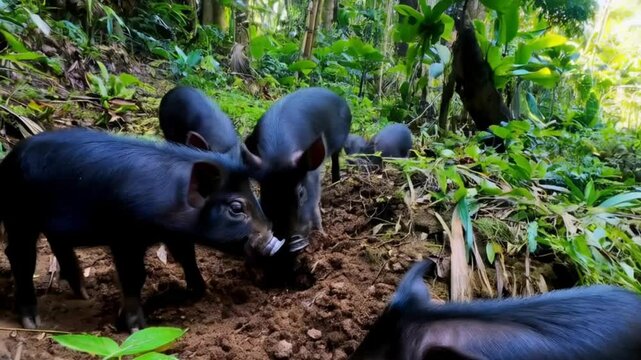 wild boar in the field