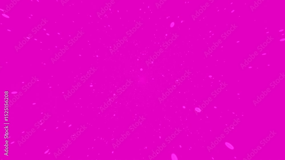 Poster camera fly through many round blurry purple particles. 3d render looped animation