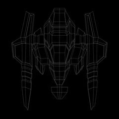 3D illustration of Sci-fi model