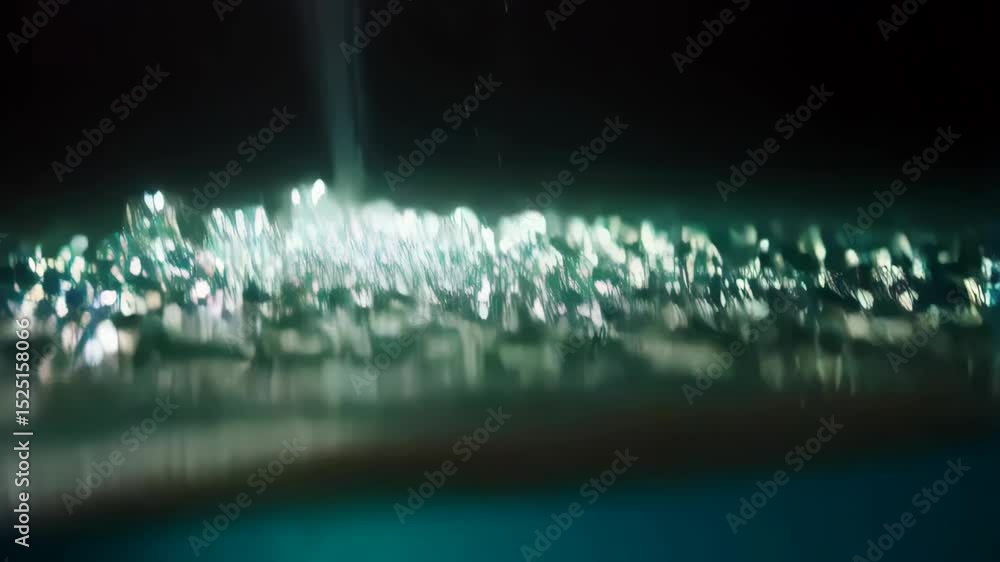 Poster enchanting underwater light rays and glimmering particles in motion