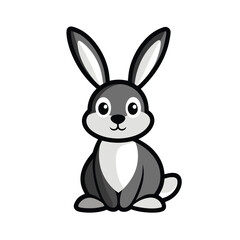Obraz premium cute cartoon rabbit vector illustration