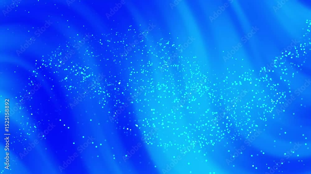 Poster abstract blue background video with sparkling particle trails