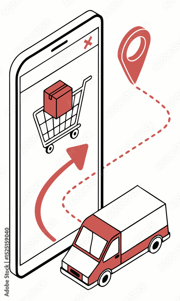 Poster real-time delivery tracking app monitor your package journey from order to delivery