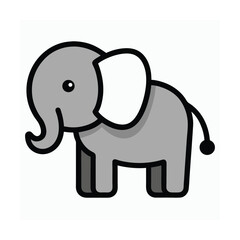 Obraz premium cute cartoon elephant vector illustration