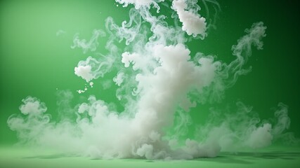 Naklejka premium Animated Smoke Dust Burst on Chroma Key 4K