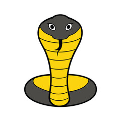 Fototapeta premium vector illustration of cartoon cobra snake