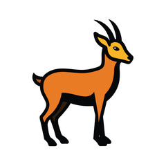 Fototapeta premium A cute cartoon chamois vector illustration