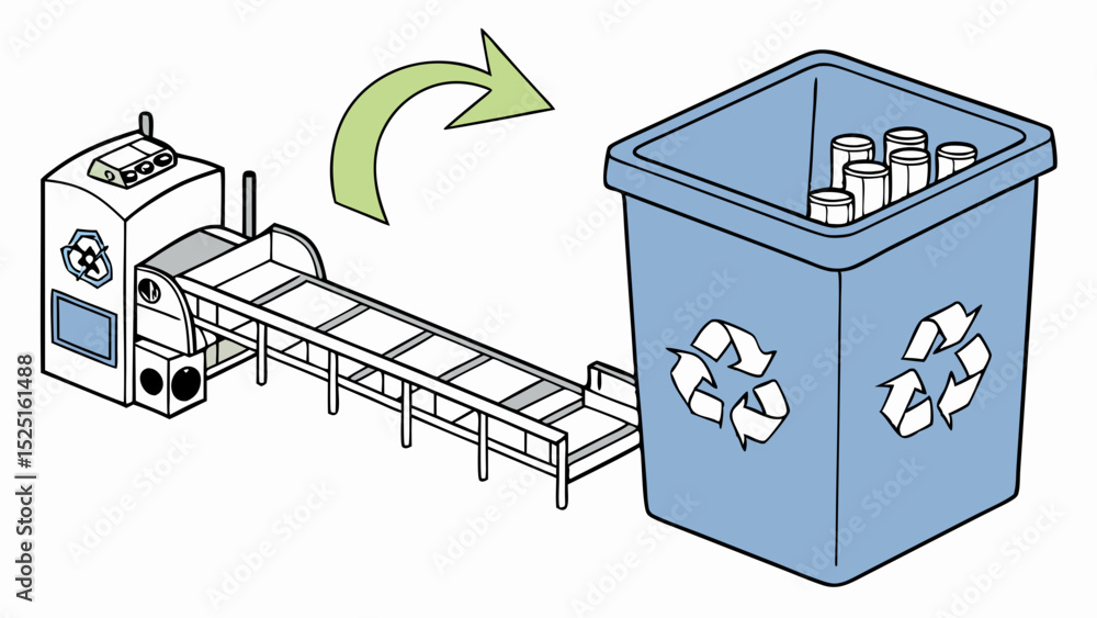 Poster automated recycling system efficient waste management solution
