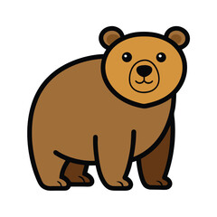 Fototapeta premium A cute cartoon bear vector illustration