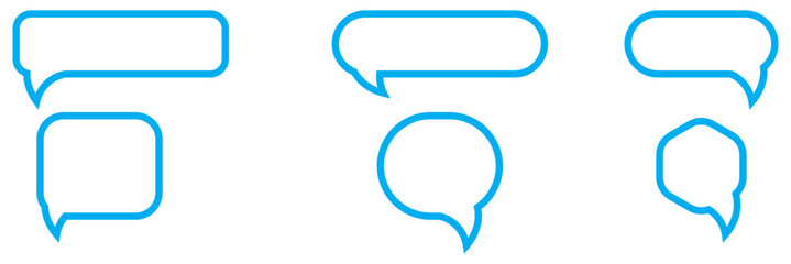 Speech bubble collection. Set of speech bubble. Speech bubble comic. Line art speech bubbles. speech bubble comic signs.