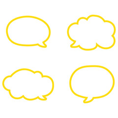 dialogue box silhouette vector set. Vector speech clouds chat bubble icon. Talk bubble speech icon. Blank empty bubbles vector design elements. Chat on line symbol template. Dialogue balloon sticker