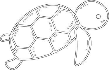 Simple Turtle Vector Icon