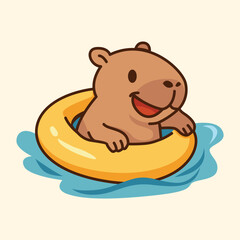 Cute Capybara Summer Vacation Activities Collection