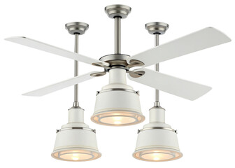 Ceiling Fans with Light isolated on white background