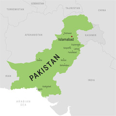 Obraz premium Pakistan Map