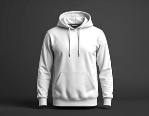 Blank white hoodie sweatshirt mockup template