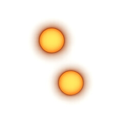 Glowing Yellow Light Spheres with Soft Halo Energy Effect PNG
