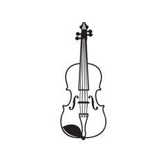 Fototapeta premium Elegant Violin Illustration A Classic String Instrument Design