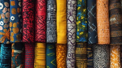 Vibrant African Textile Collection: A Kaleidoscope of Colors and Patterns