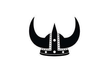 viking helmet logo icon vector illustration	