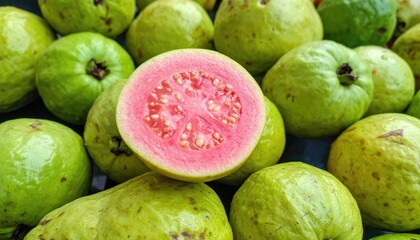 Close-up of a guava