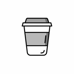 Disposable coffee cup mockup for branding. Coffee cup illustration shows stylish design perfect for cafe menu.