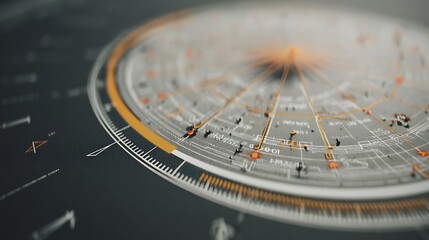 Complex networked map with circular patterns