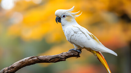 white cockatoo on a branch