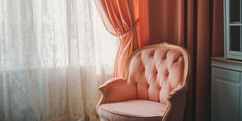 Drapes and furniture in elegant color scheme