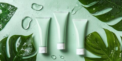 Facial cleanser tubes with minimalist design