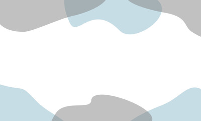 かわいい雲形の流体フレームベクターイラスト