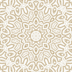 Mandala background. Ethnicity ornament. Ethnic style. Elements for invitation card. Oriental lace circular pattern, texture, tiled. Arabic, Islamic, moroccan, asian, indian native african motifs.