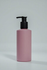 Pink 3D pump bottle for facial mist product mockup