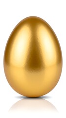 Golden Egg with Isolated Background.