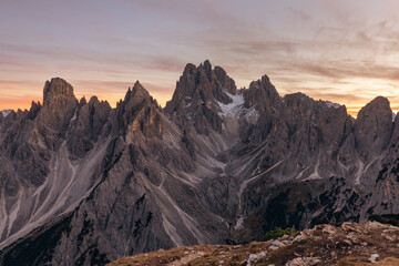 sunset in the mountains