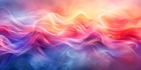 Fototapeta premium Colorful abstract waves creating a vibrant and dynamic background