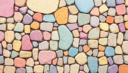 Pastel Colored Stone Mosaic Texture Background
