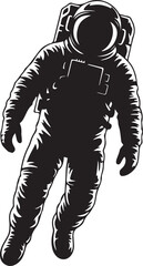 Astronaut Floating in Space - Vector Illustration