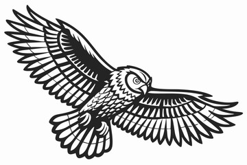 owl silhoette black vector