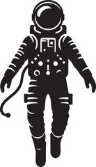 Astronaut Floating in Space - Vector Illustration