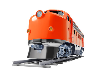 diesel locomotive retro-style