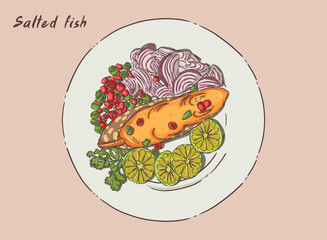 fish on a plate