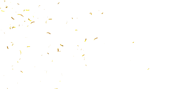 Colorful Confetti against a White Background Tranparent BG Confeti. Confetti partical isolated background. 3d Rendering Transparent Confetti.