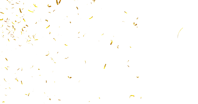 Colorful Confetti against a White Background Tranparent BG Confeti. Confetti partical isolated background. 3d Rendering Transparent Confetti.