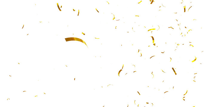 Colorful Confetti against a White Background Tranparent BG Confeti. Confetti partical isolated background. 3d Rendering Transparent Confetti.