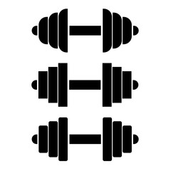 Dumbbells for gym icon vector sign design illustration. 